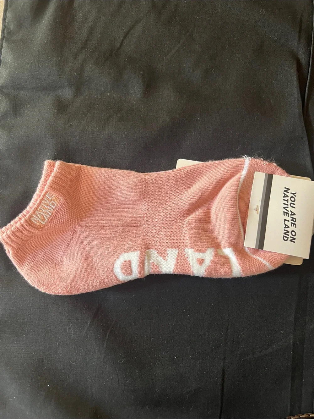 Native Land Pink Low-Cut Athletic Socks with White Accent